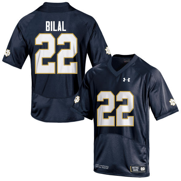 Men #22 Asmar Bilal Notre Dame Fighting Irish College Football Jerseys-Navy Blue